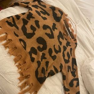 Cheetah Print Sweater size: s